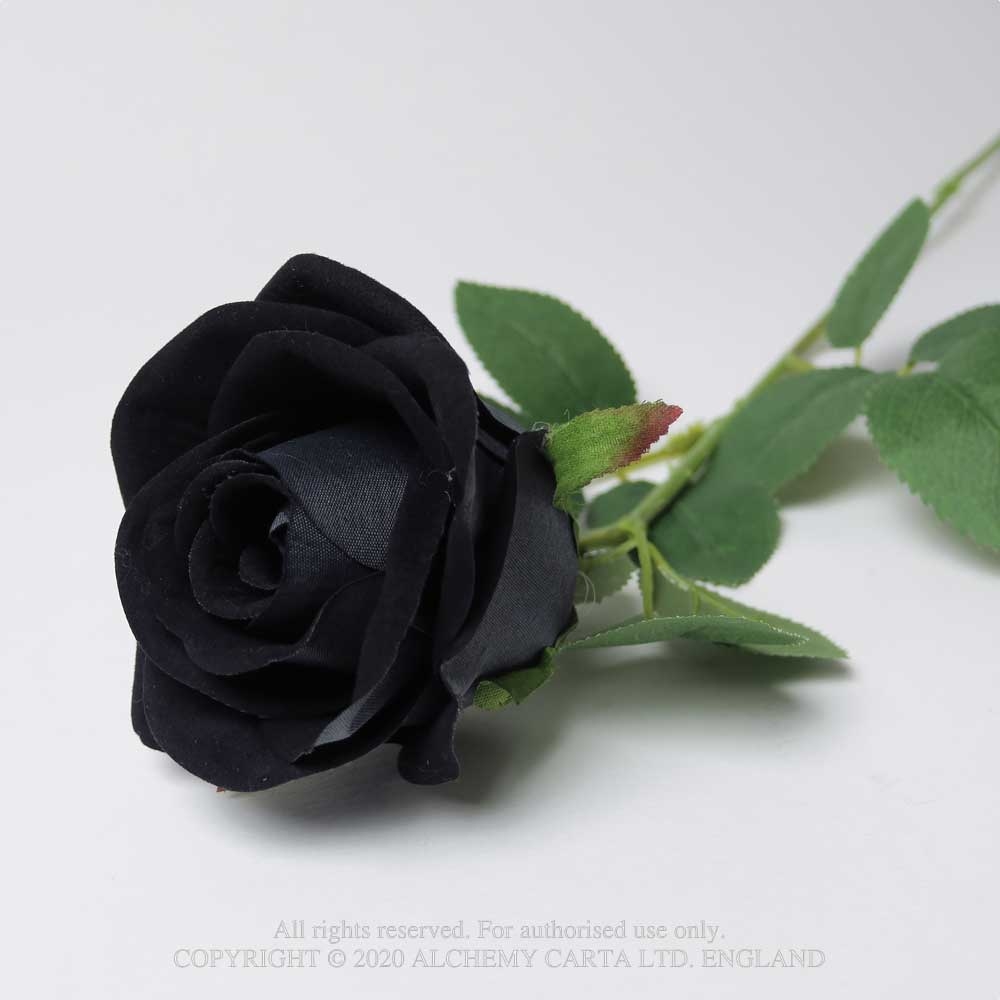 Alchemy - Black Rose Spray Ornament - Black